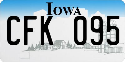 IA license plate CFK095