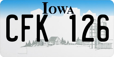 IA license plate CFK126