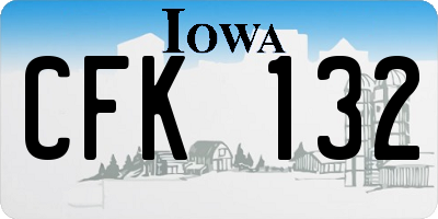 IA license plate CFK132