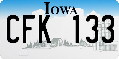 IA license plate CFK133