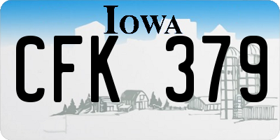 IA license plate CFK379