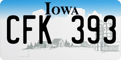 IA license plate CFK393
