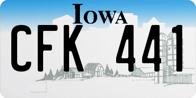 IA license plate CFK441
