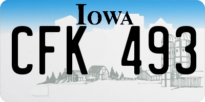 IA license plate CFK493