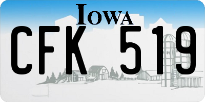 IA license plate CFK519