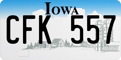 IA license plate CFK557