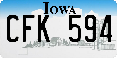 IA license plate CFK594