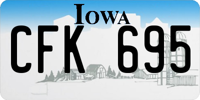 IA license plate CFK695