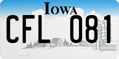 IA license plate CFL081