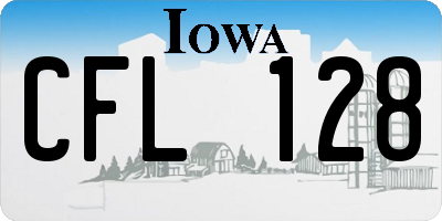IA license plate CFL128