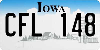 IA license plate CFL148