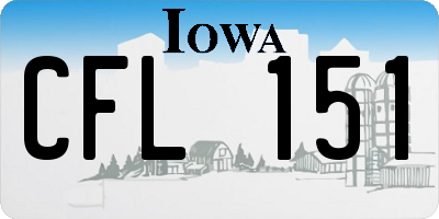 IA license plate CFL151