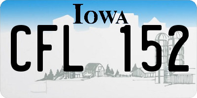IA license plate CFL152