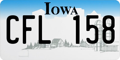 IA license plate CFL158