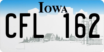 IA license plate CFL162