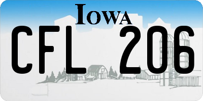 IA license plate CFL206
