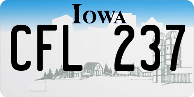 IA license plate CFL237