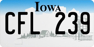 IA license plate CFL239