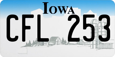 IA license plate CFL253