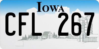 IA license plate CFL267