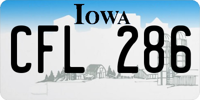 IA license plate CFL286