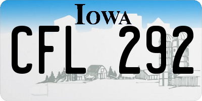 IA license plate CFL292
