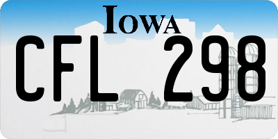 IA license plate CFL298