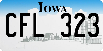 IA license plate CFL323