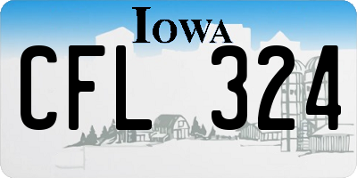 IA license plate CFL324