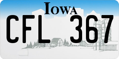 IA license plate CFL367