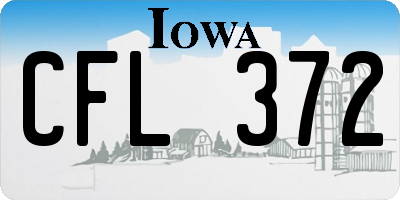 IA license plate CFL372