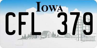 IA license plate CFL379