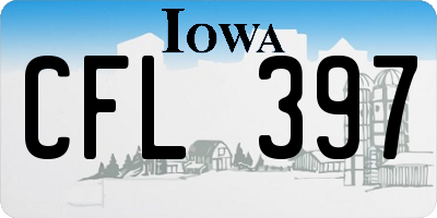 IA license plate CFL397