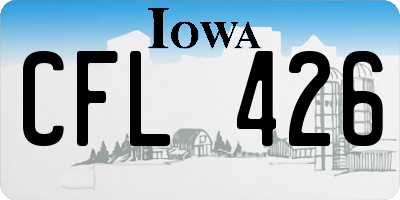 IA license plate CFL426
