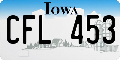 IA license plate CFL453