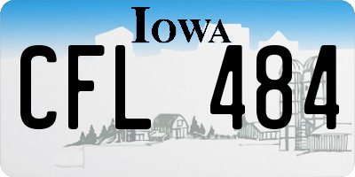 IA license plate CFL484