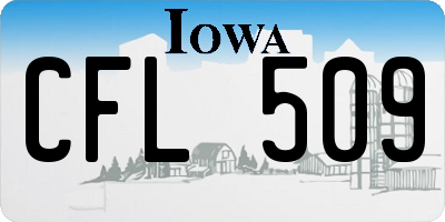 IA license plate CFL509