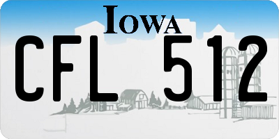 IA license plate CFL512