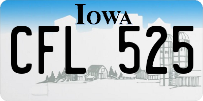 IA license plate CFL525