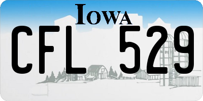 IA license plate CFL529