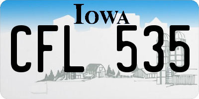 IA license plate CFL535
