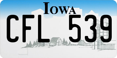IA license plate CFL539