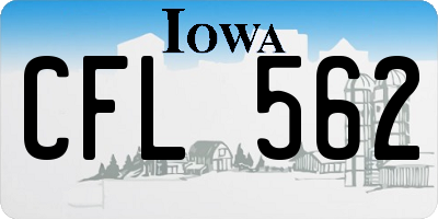 IA license plate CFL562