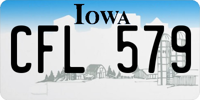 IA license plate CFL579