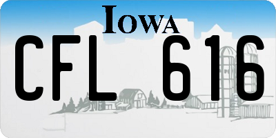 IA license plate CFL616