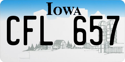 IA license plate CFL657