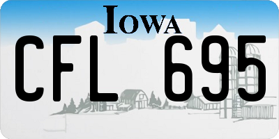 IA license plate CFL695