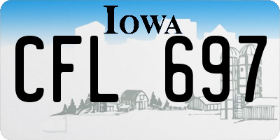 IA license plate CFL697