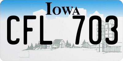 IA license plate CFL703
