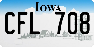 IA license plate CFL708